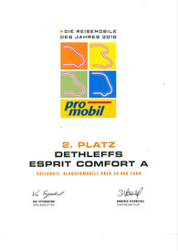 Reisemobil des Jahres 2015 Dethleffs Esprit Comfort A